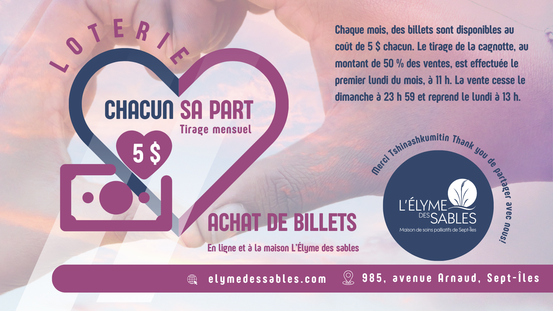 TIRAGE MENSUEL – CHACUN SA PART!